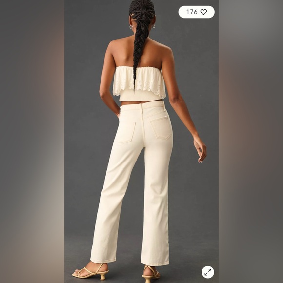 Joe’s Jeans “The Blake” High Rise, Wide Leg, Size 26, Ecru, NWT - Picture 5 of 16